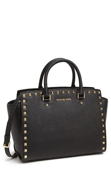 michael kors black large selma|Michael Kors selma saffiano.